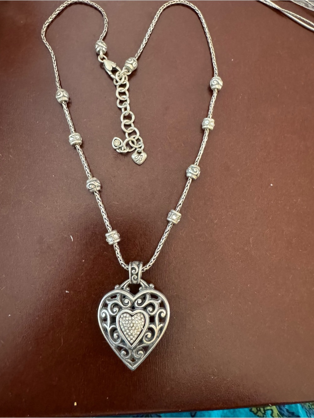 Brighton Elegant Filigree Heart Necklace